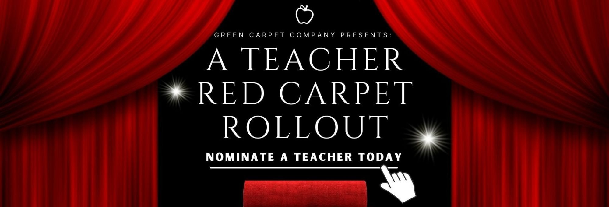 teacher red carpet rollout from Green Carpet Co. - The Flooring Connection in San Antonio