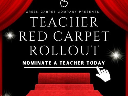 teacher red carpet rollout graphic
